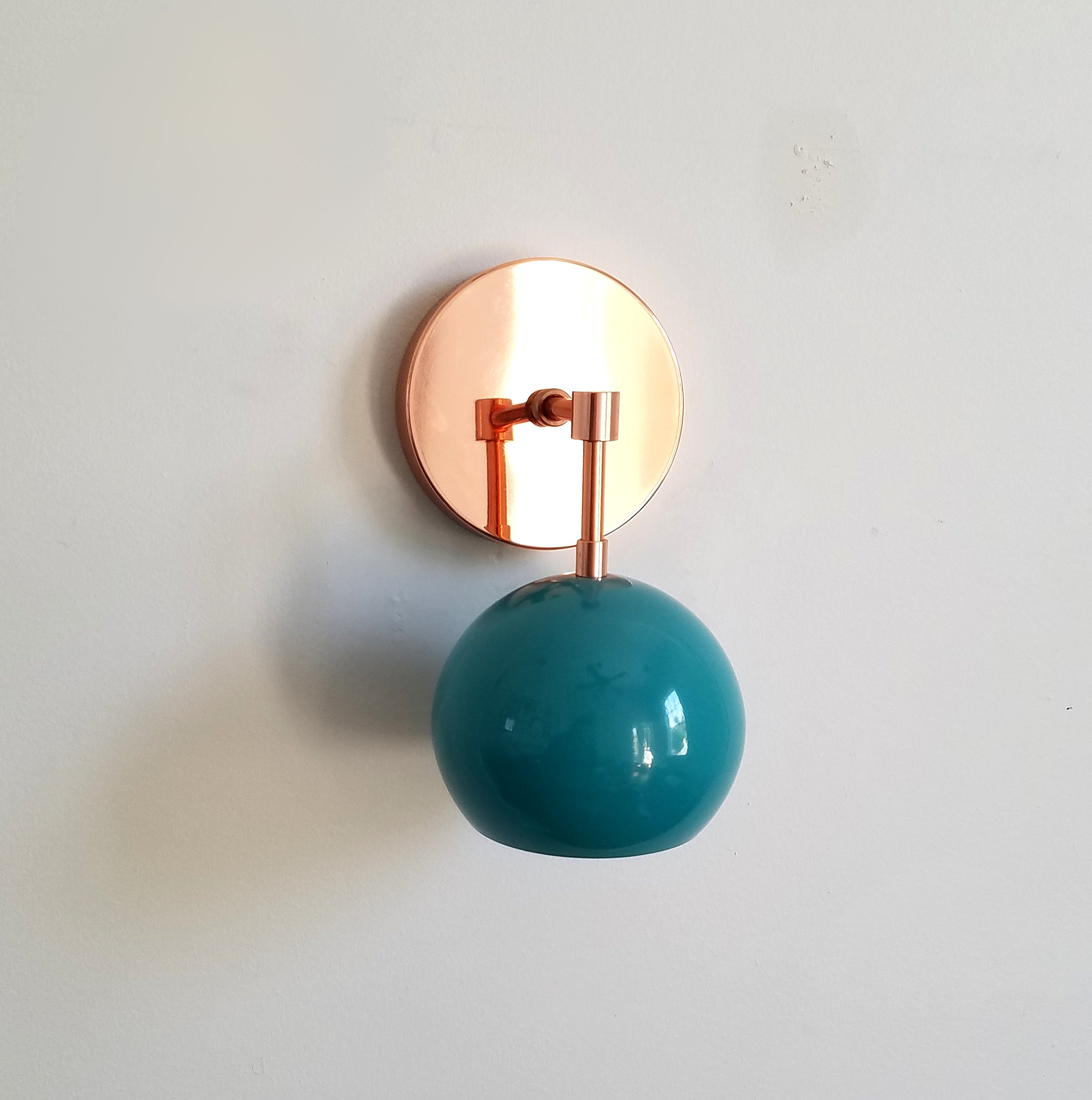 Modern Stylish Navy Globe Accent Wall Sconce