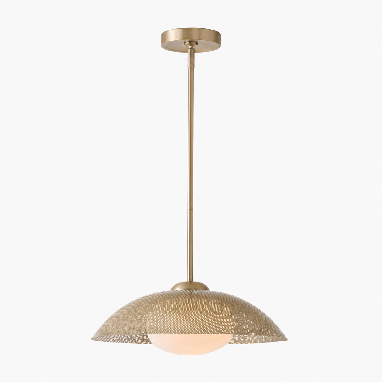 Elorina Pendant Light - Perforated Metal Shade, Champagne Bronze
