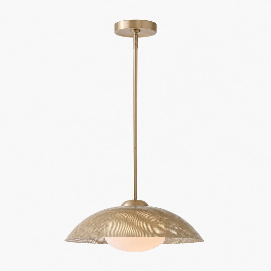 Elorina Pendant Light - Perforated Metal Shade, Champagne Bronze