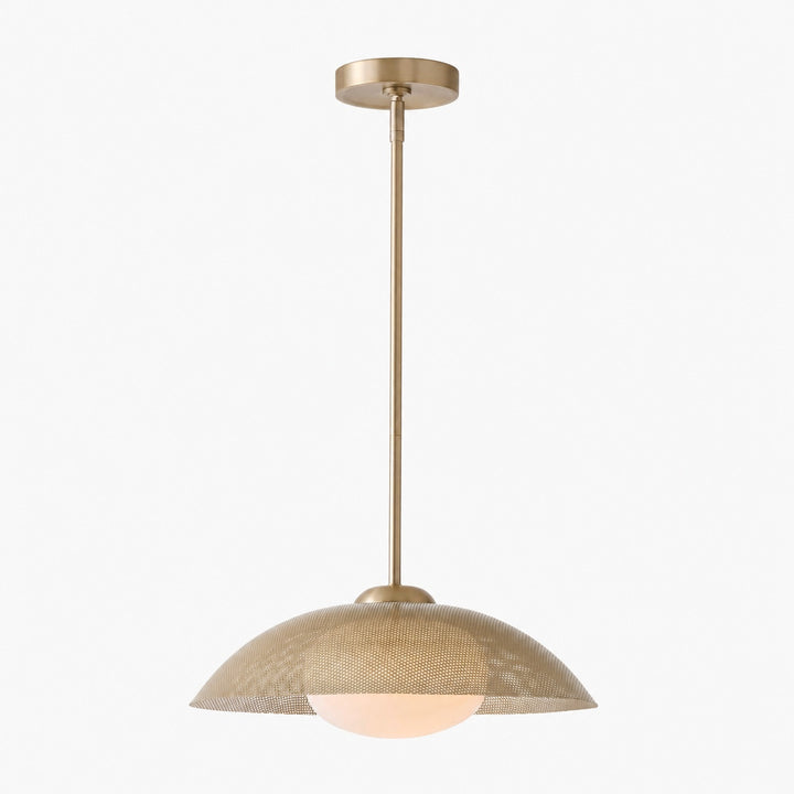 Elorina Pendant Light - Perforated Metal Shade, Champagne Bronze