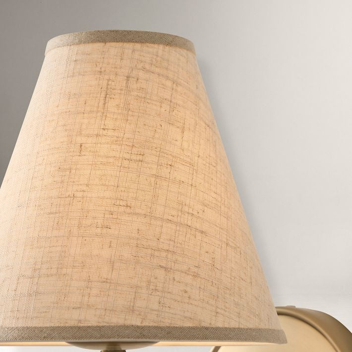 Fibura Sleek Metal Linen Shade Wall Light - Wall-Mounted Art