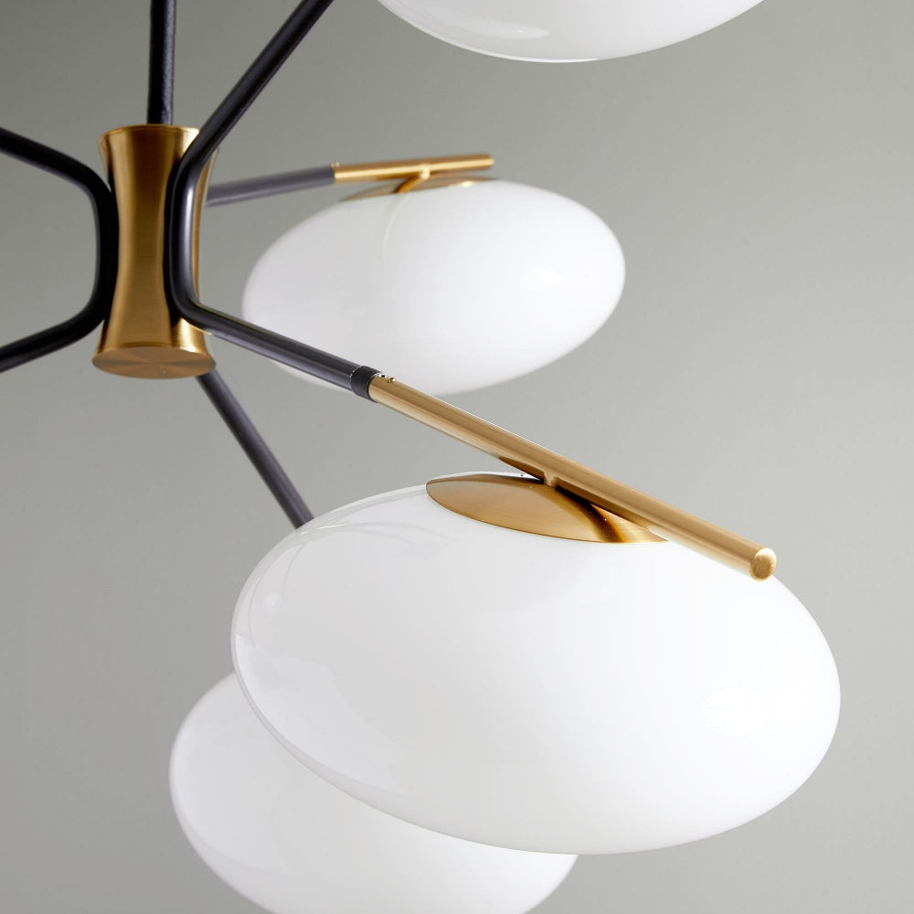 Brimush Flattened-Globe Pendant Lamp – Minimalist Architectural Form