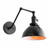 Conique Metal Vintage Industrial Swing Arm Wall Lamp - Adjustable Dome Shade for Study