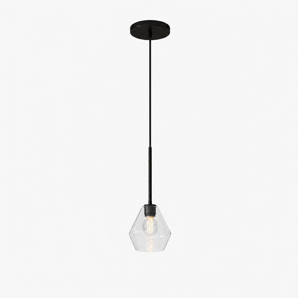 Merin Transparent Glass Sculpture Geometric Chandelier