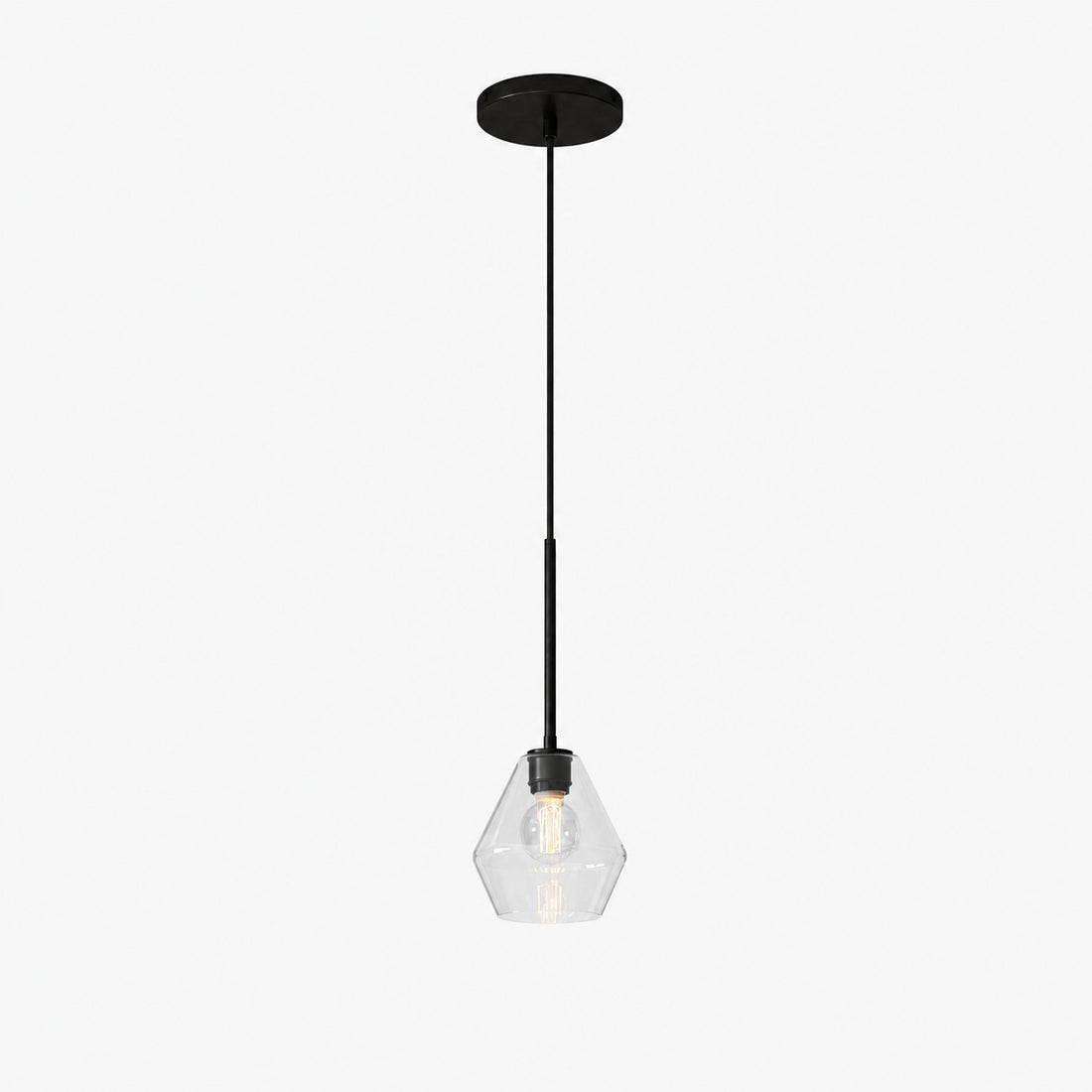 Merin Transparent Glass Sculpture Geometric Chandelier