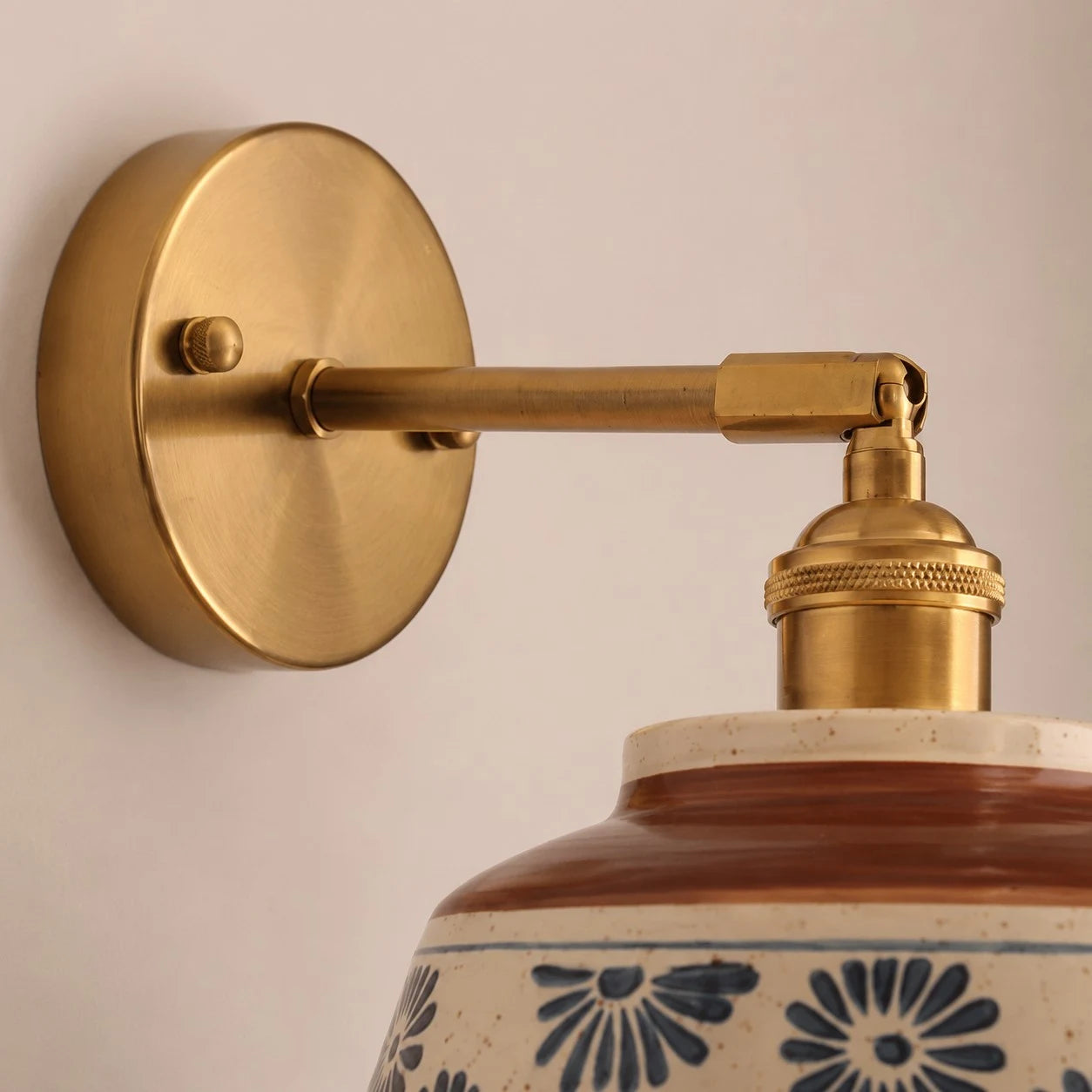 detail - brass tone wall arm