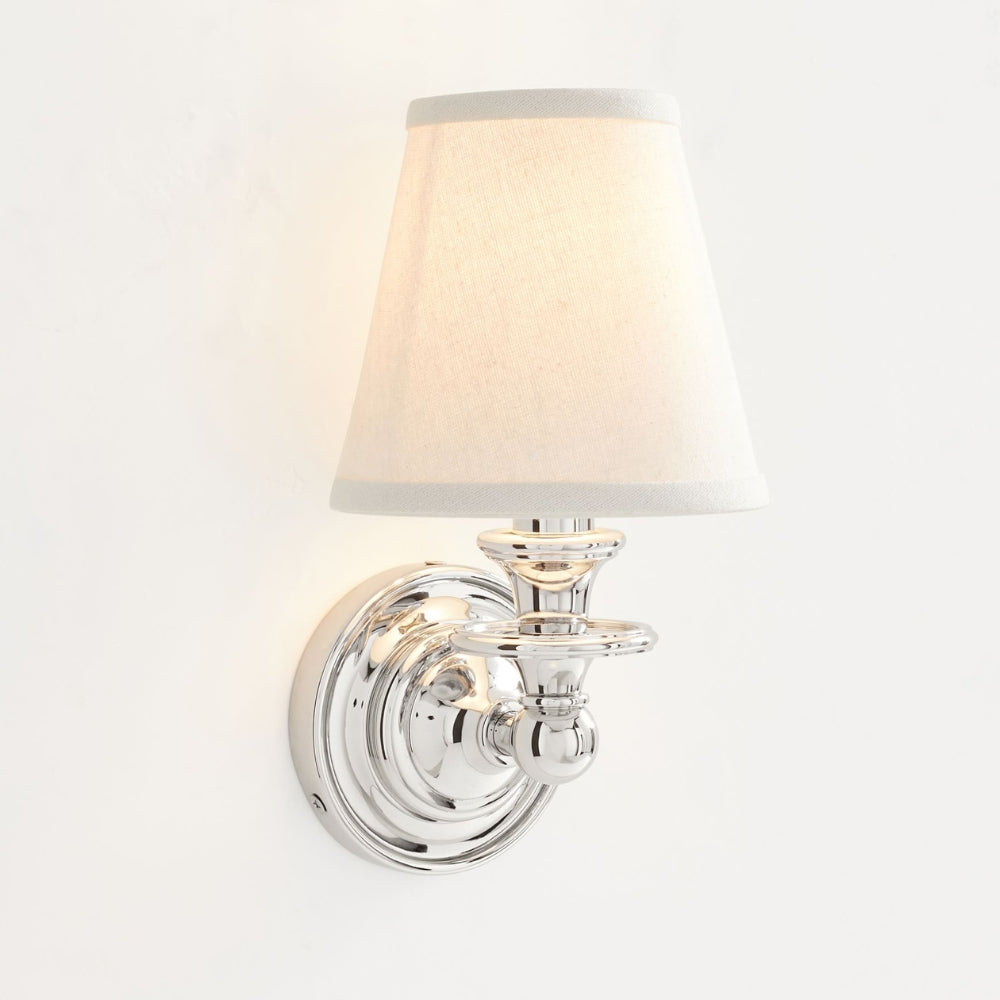 Kalvora Fabric Shade Wall Sconce - Stylish Accent Lighting for Bedroom & Hallway