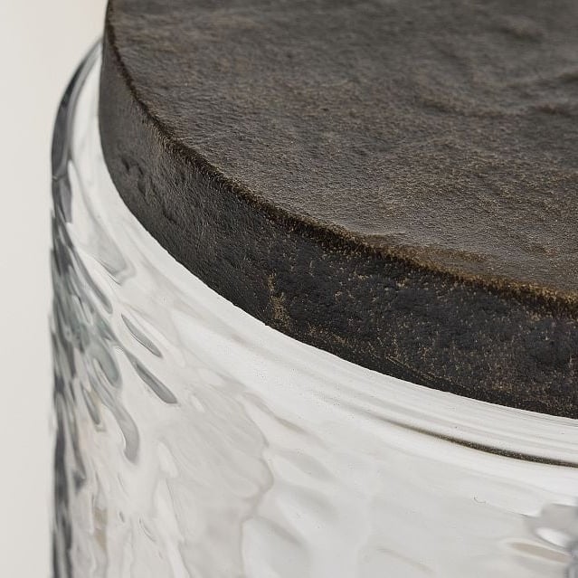 Sustaina Recycled Glass Table Lamp - Sculptural Irregular Shape and Coastal Style for Bedroom Nightstand