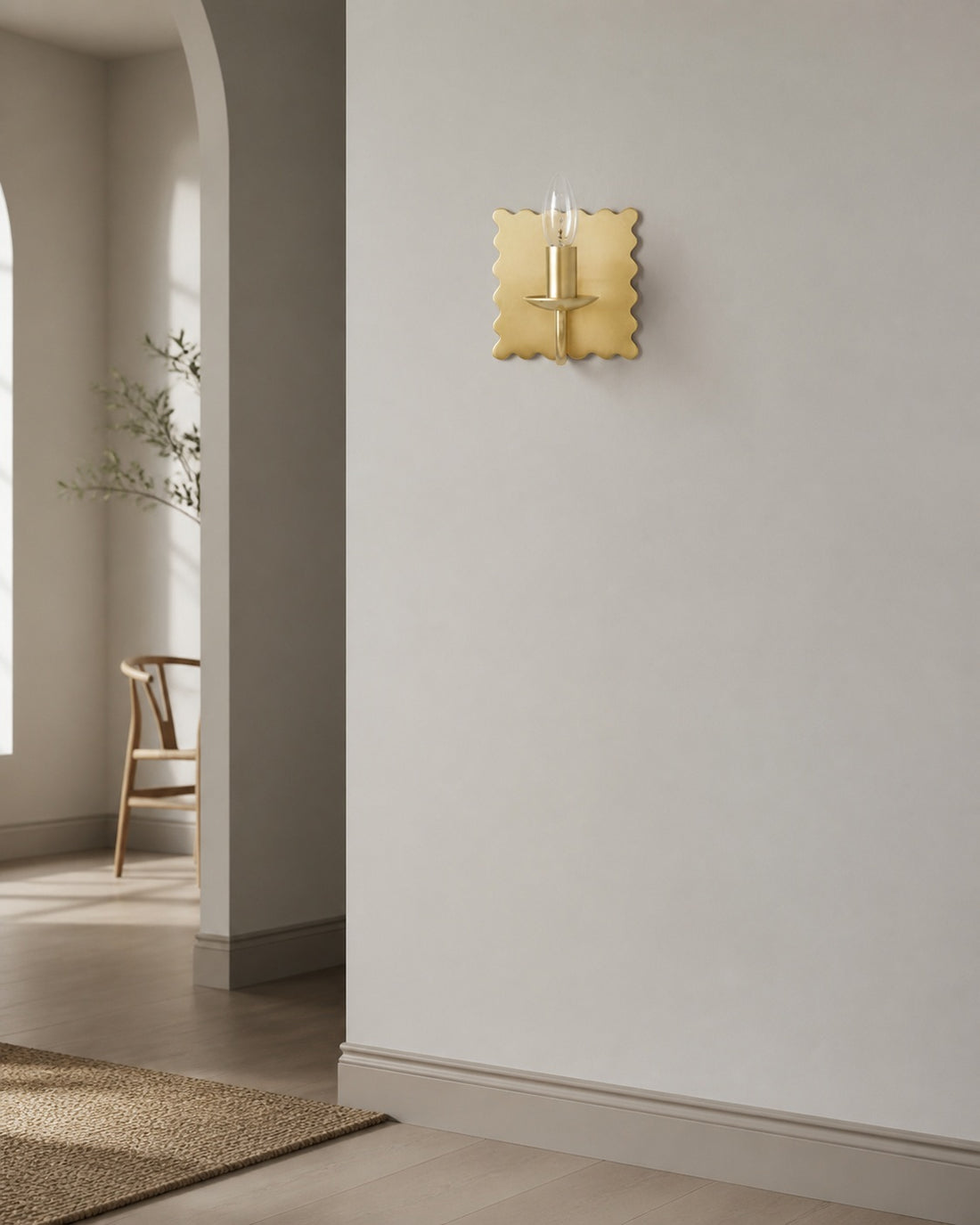 Modo Decorative Wall Light – Modern Wavy Metal Wall Sconce for Bedrooms and Hallways