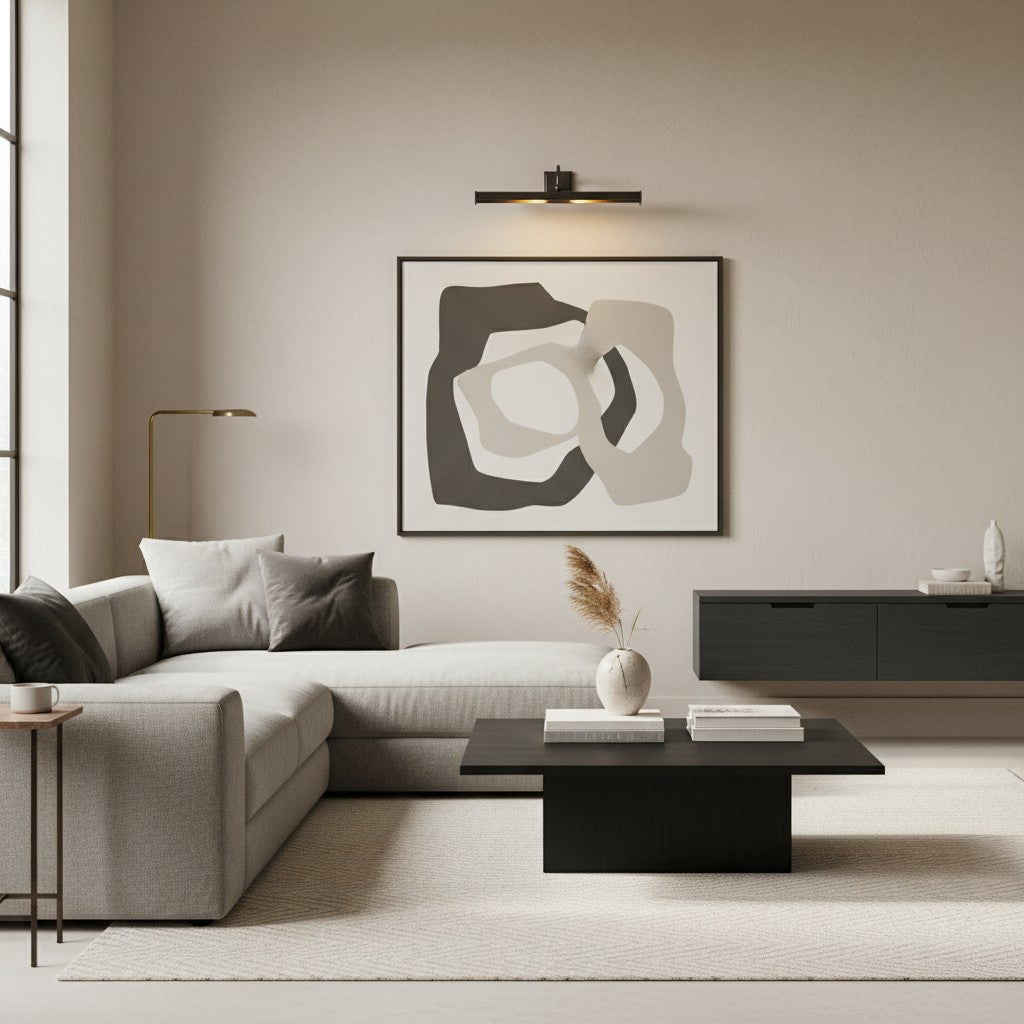 Serena Slim Hood Sconce - Transitional Style Art Lighting For Living Room