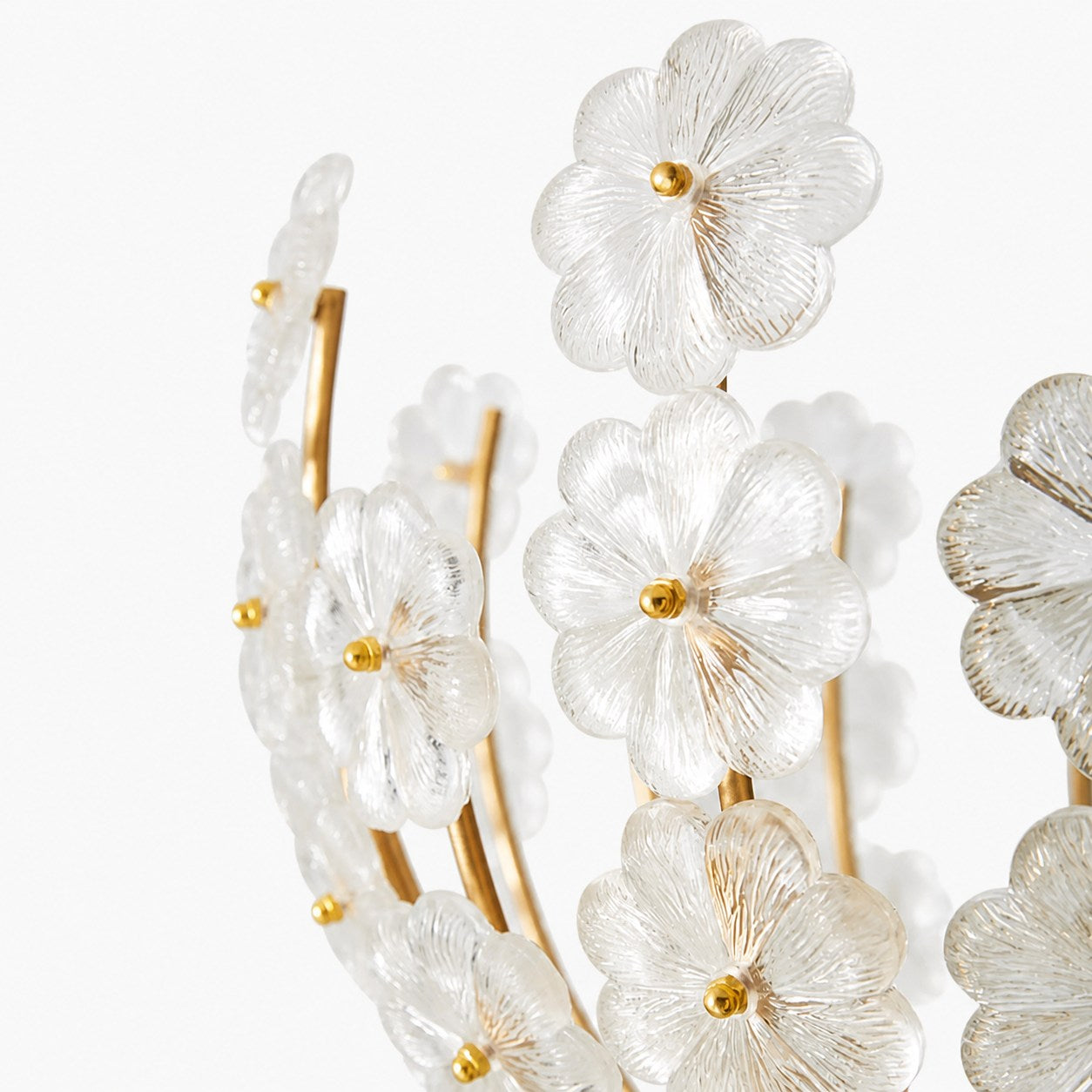 Petala Artistic Metal Semi Flush Ceiling Lamp – Statement Glass Fixture for Home Interiors