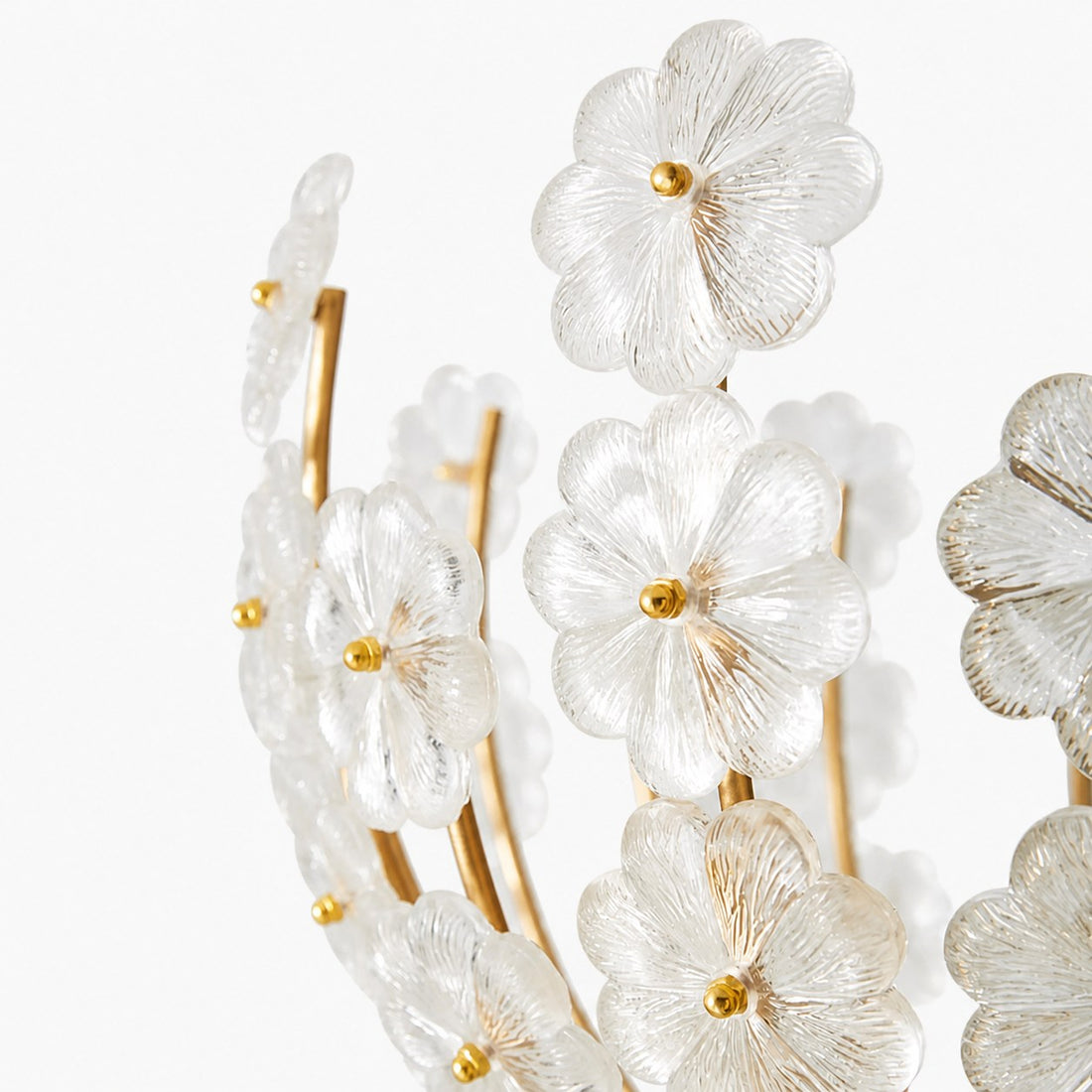 Petala Artistic Metal Semi Flush Ceiling Lamp – Statement Glass Fixture for Home Interiors