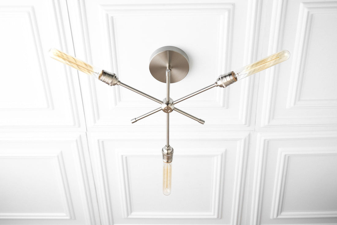 Mobilux Line Industrial Chandelier - Modern Ceiling Light Fixture for Home