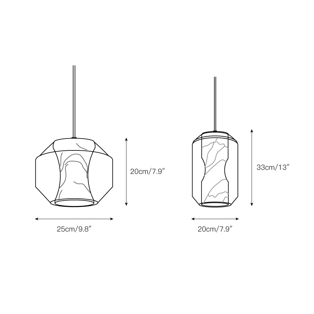 Glass Alabaster Pendant Lamp