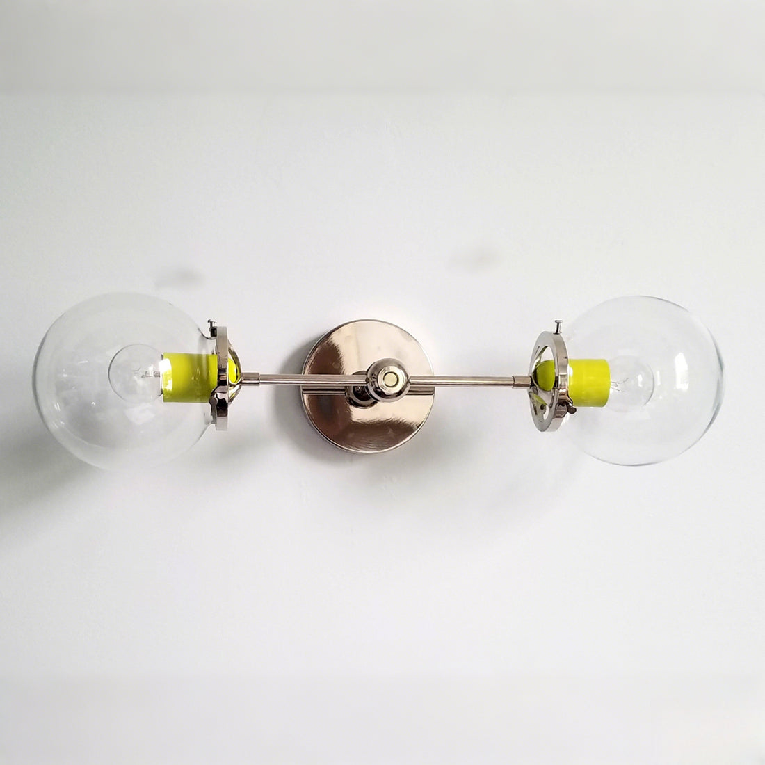 Color Pop Design Double Wall Light Fixture With Modern Metal Finish