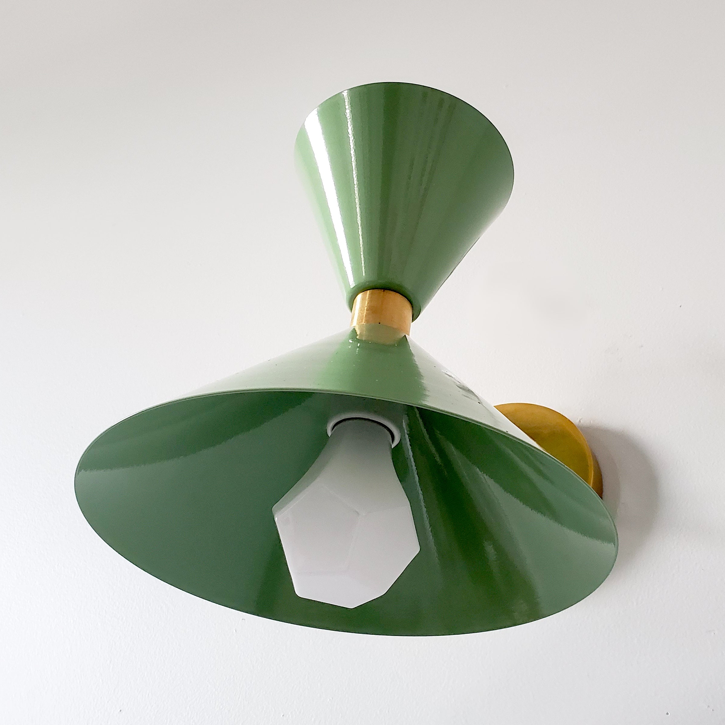 Brass Cone Wall Sconce - Hourglass Lighting for Home Spaces