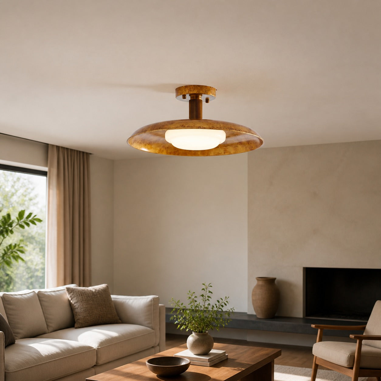 Pot-Lid Style Flat-Panel Ceiling Light