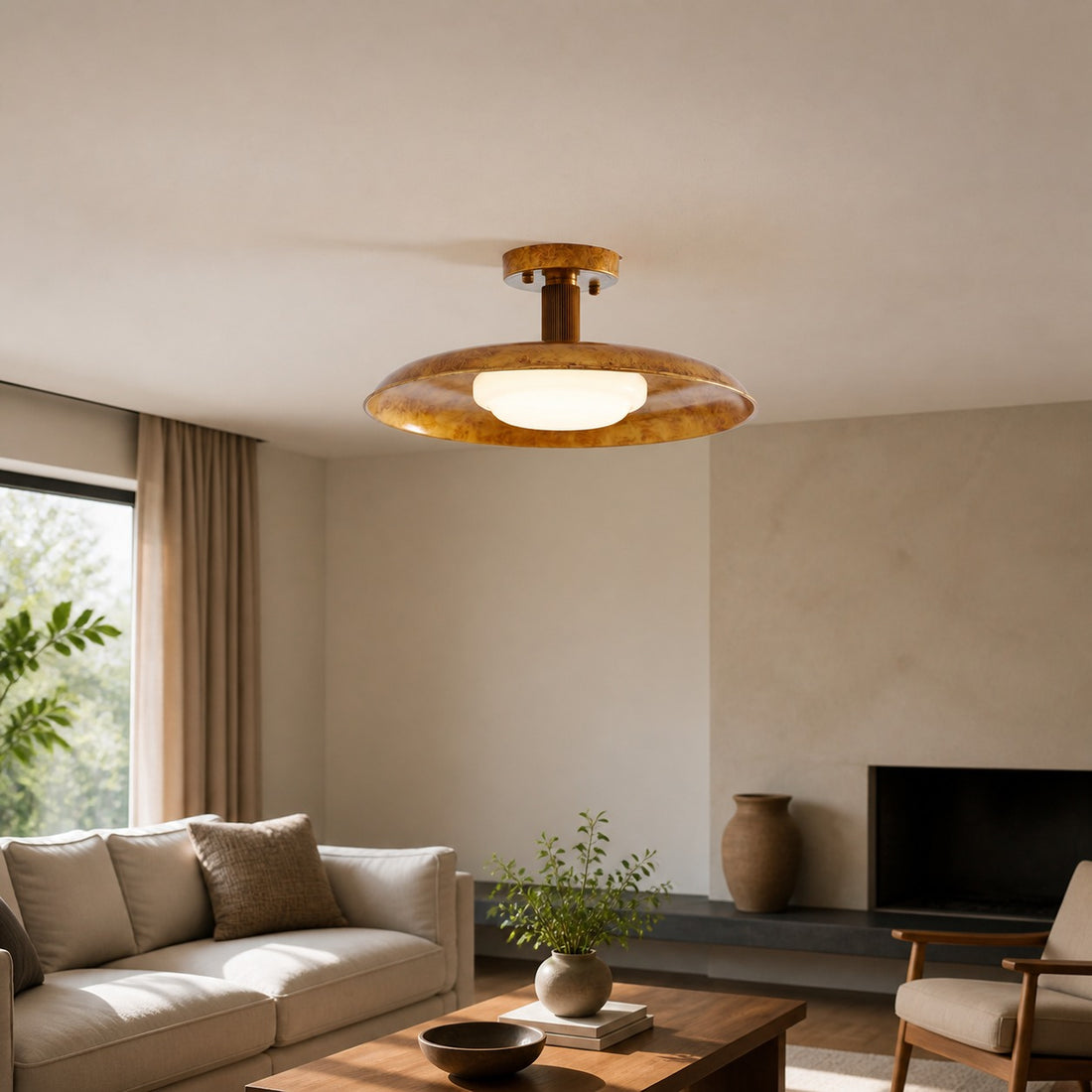 Pot-Lid Style Flat-Panel Ceiling Light