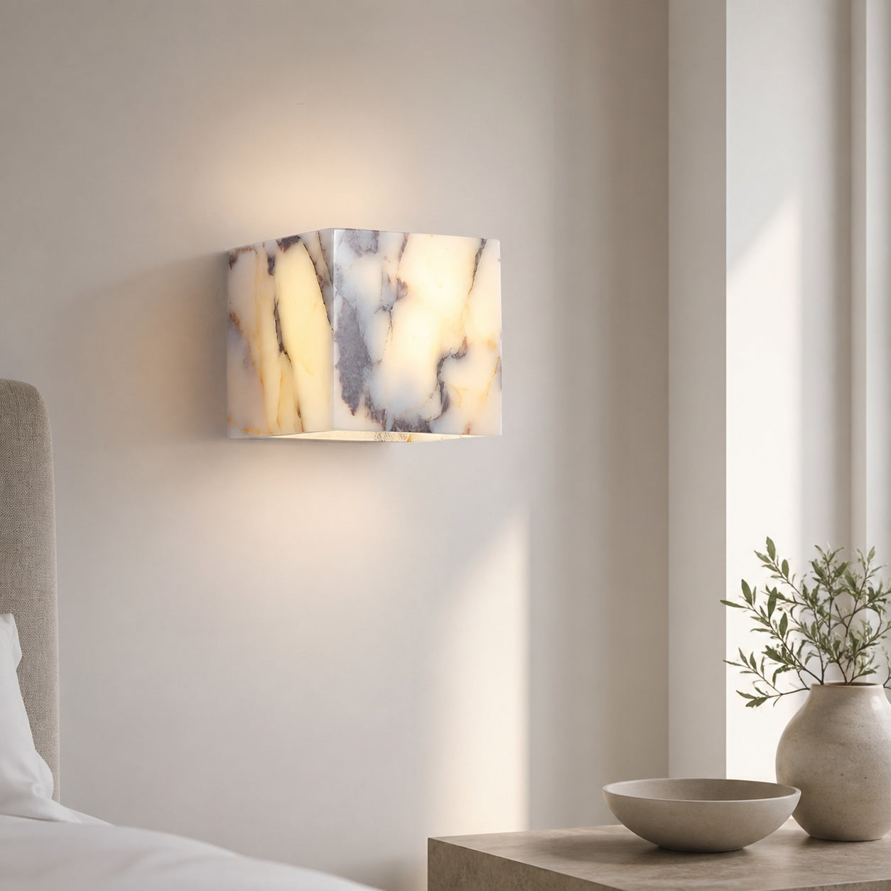 Square Marble Wall Lamp