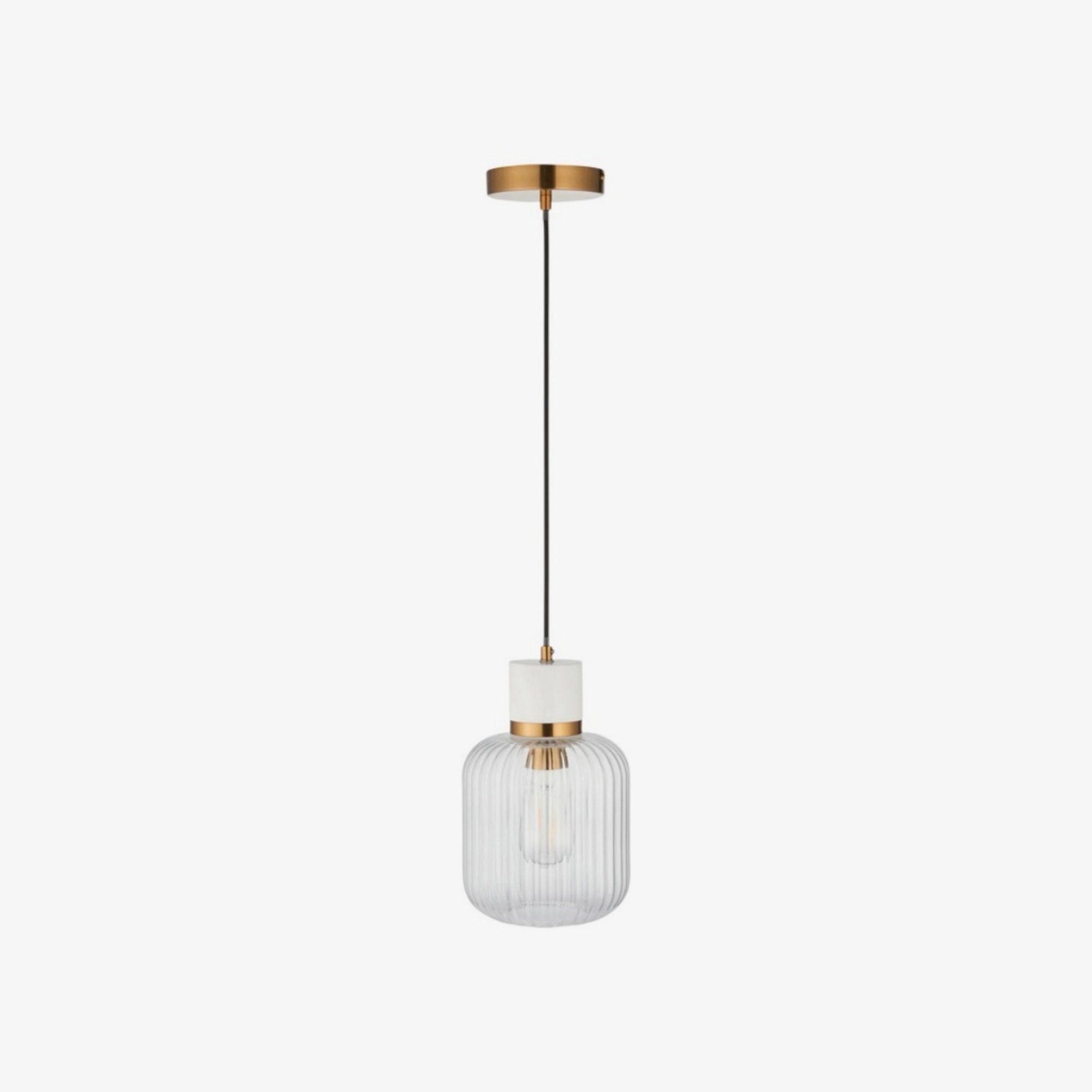 Korlisse Natural Stone and Glass Pendant Light – Stylish Lamp for Lounge or Living Room