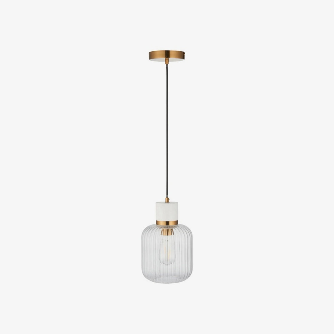 Korlisse Natural Stone and Glass Pendant Light – Stylish Lamp for Lounge or Living Room