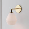 Merin Sculptural Milk Glass Geometric Wall Lamp