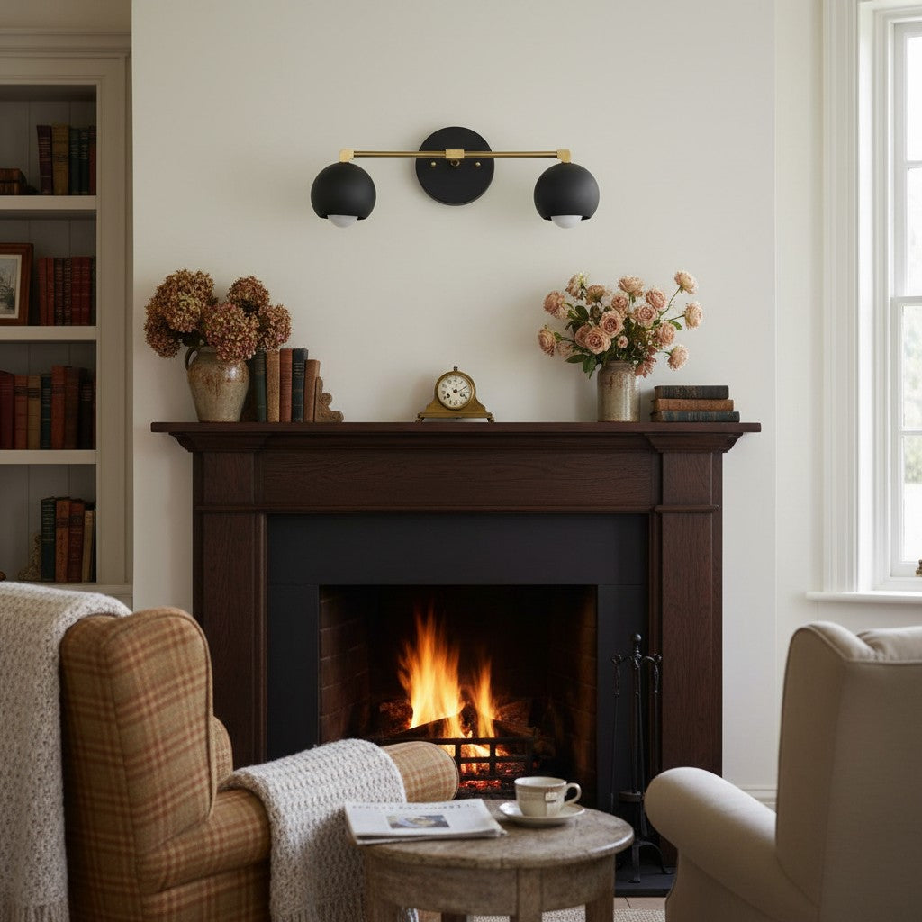 Metio Dome Decorative Vanity Light - Classic Orb Shade Bathroom Wall Lamp