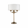 Tela 1‑Light and 3‑Light Table Lamp – Modern Linen & Metal for Bedside or Living Room