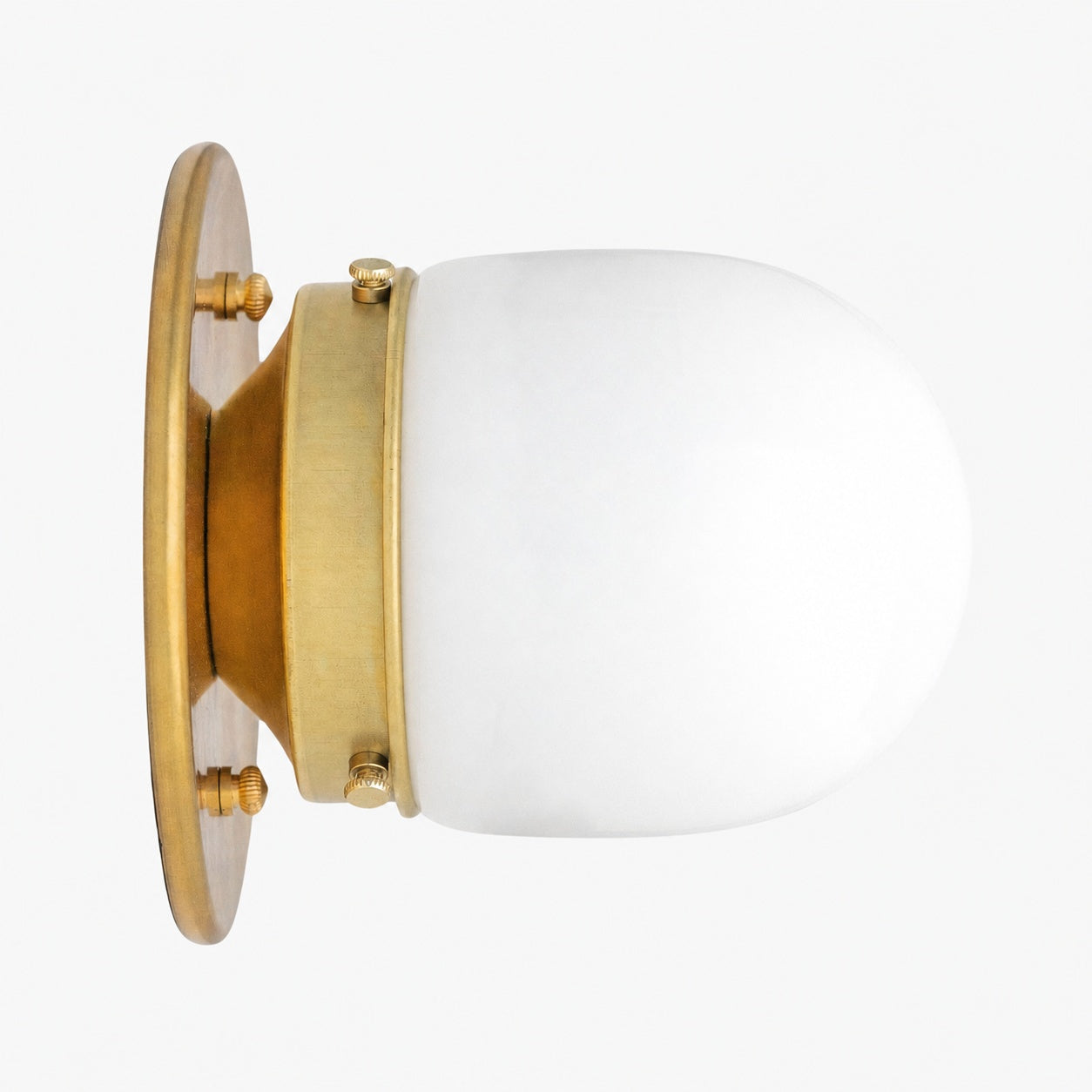 Opalume Glass Flush Mount Ceiling and Wall Light - Art Deco Small Globe Fixture
