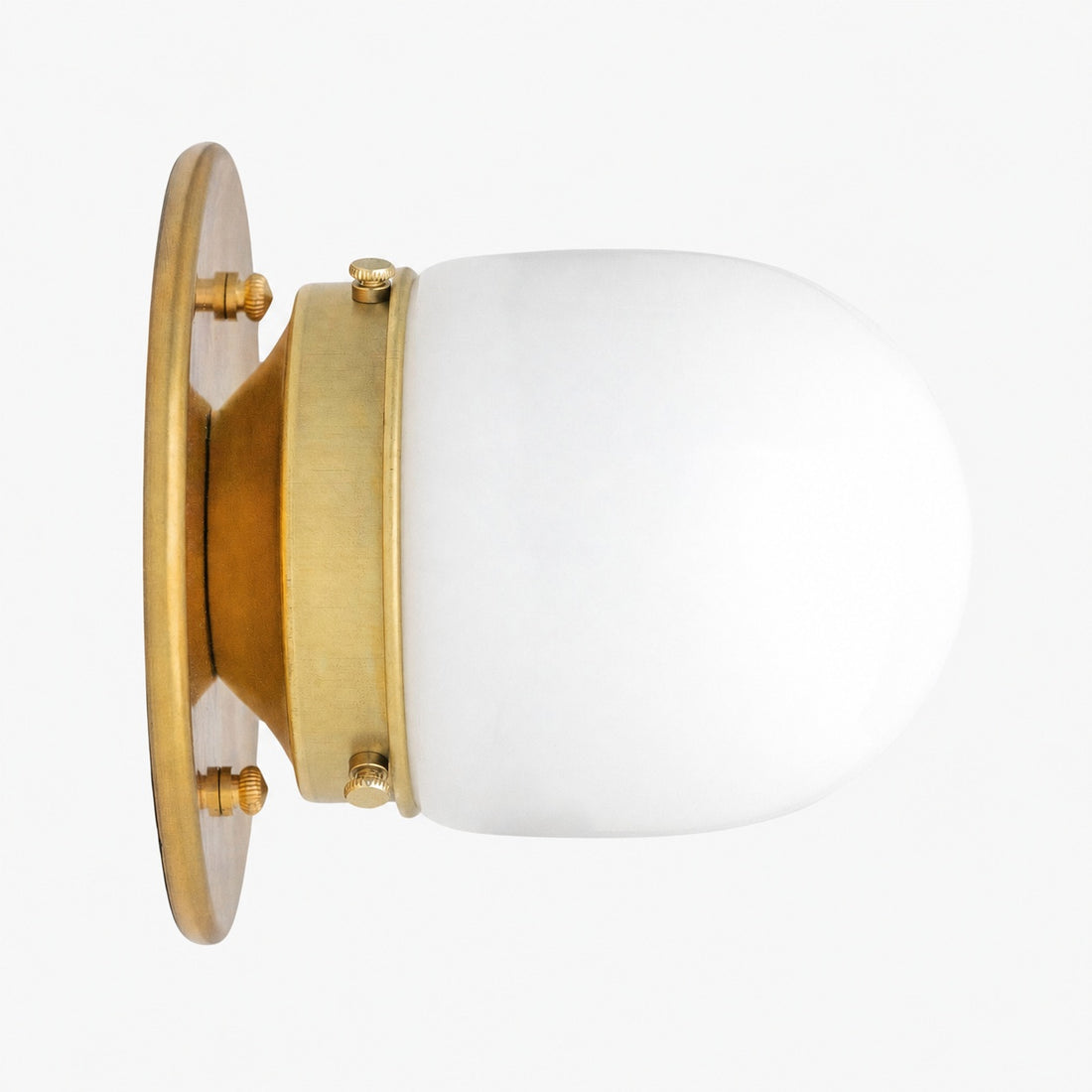 Opalume Glass Flush Mount Ceiling and Wall Light - Art Deco Small Globe Fixture