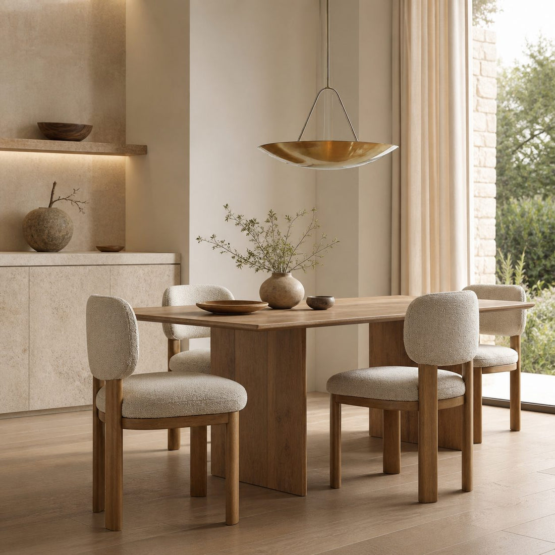 Plara Minimalist Dome Style Hanging Light with Fefined Lines for Home or Commercial Use