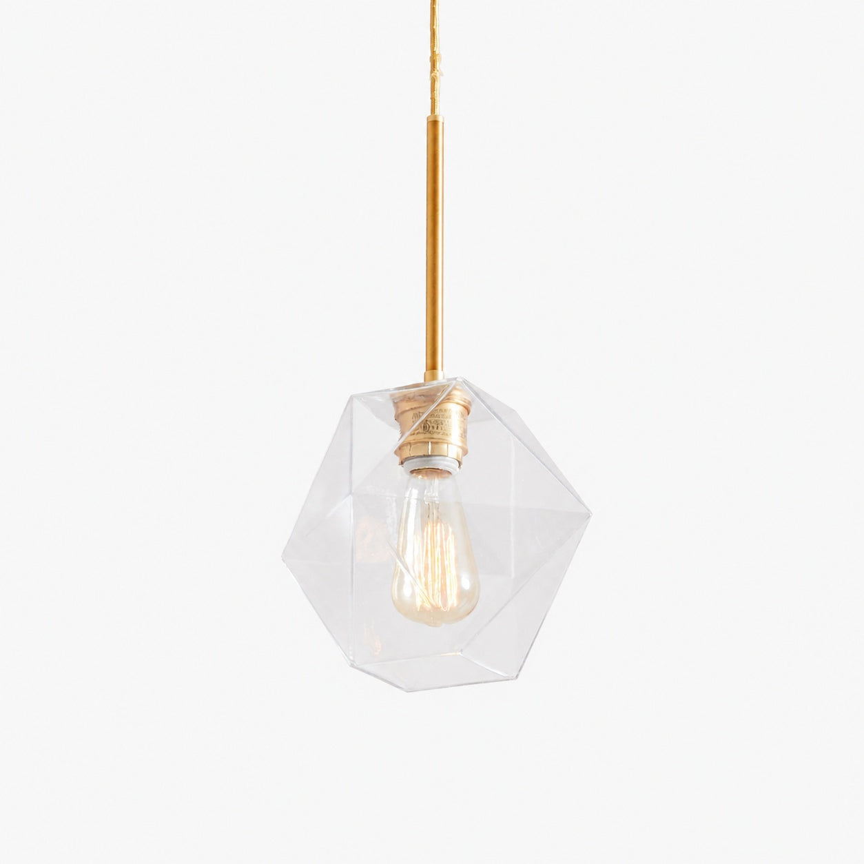 Talvior Faceted Pendant Light – Adjustable Glass Light Fixture