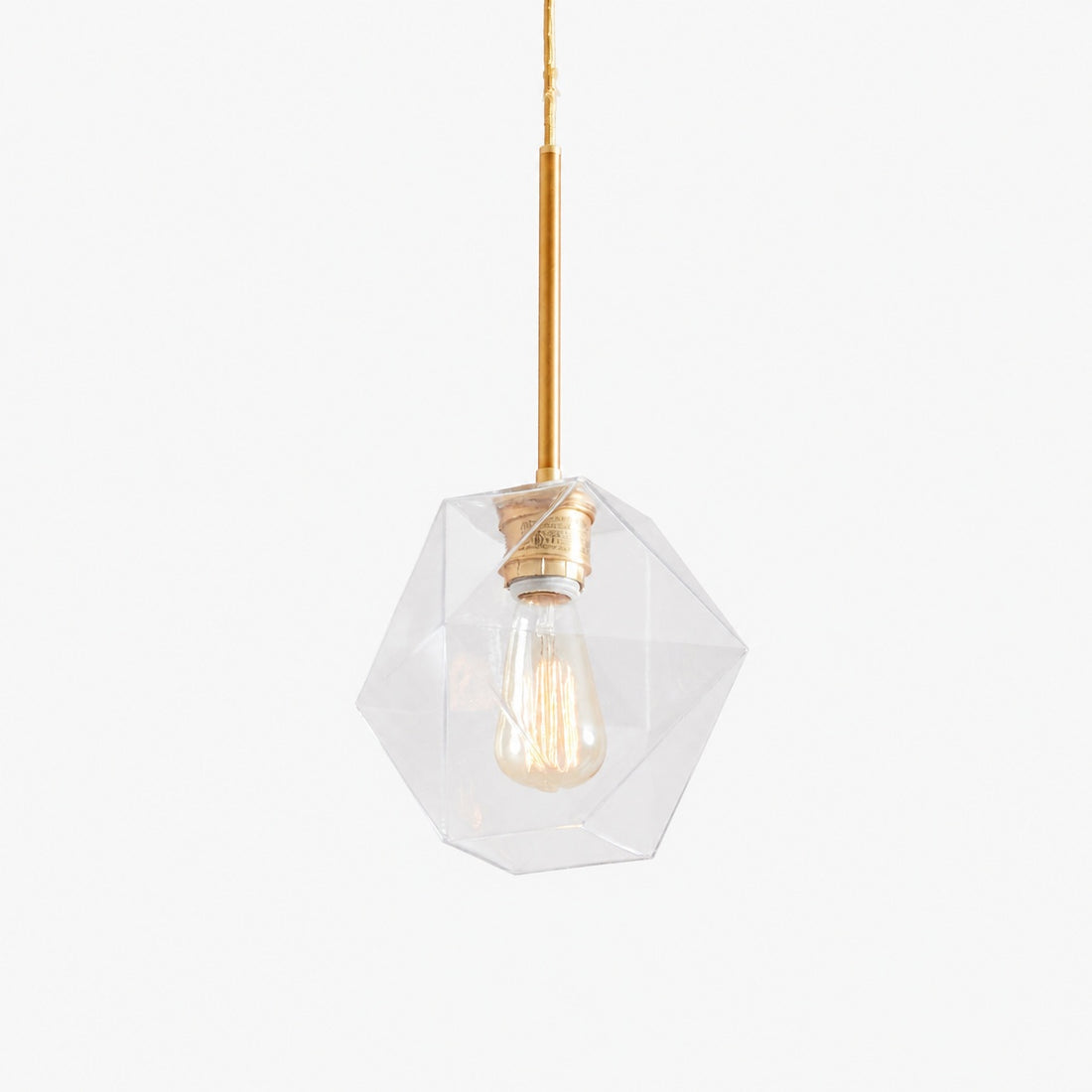Talvior Faceted Pendant Light – Adjustable Glass Light Fixture