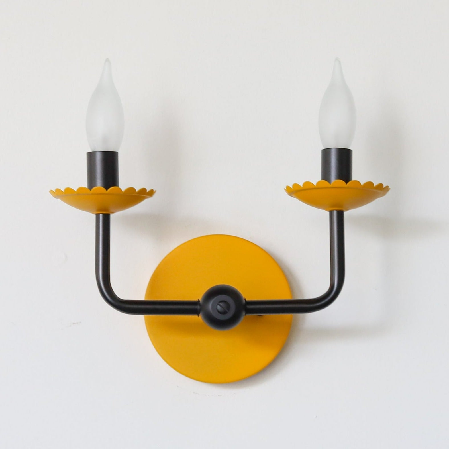 Retro Two Light Wall Sconce - Scalloped Design for Elegant Interiors