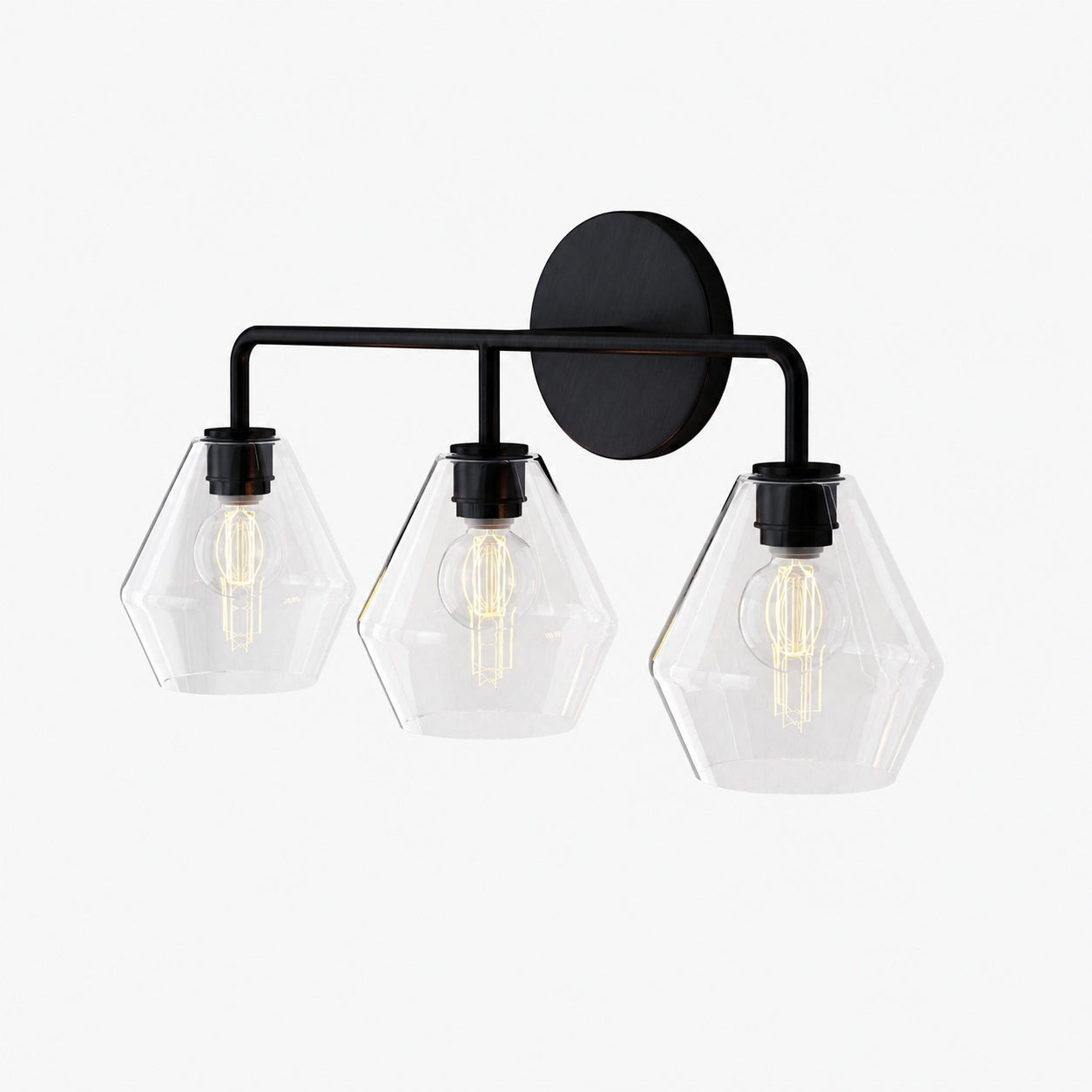 Merin Multi Head Dressing Table Wall Lamp - Metal And Glass Sculptural Lamp