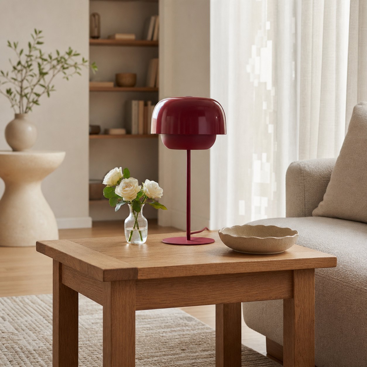 Clinco Contemporary Metal Table Lamp- Retro-Inspired Dome Design