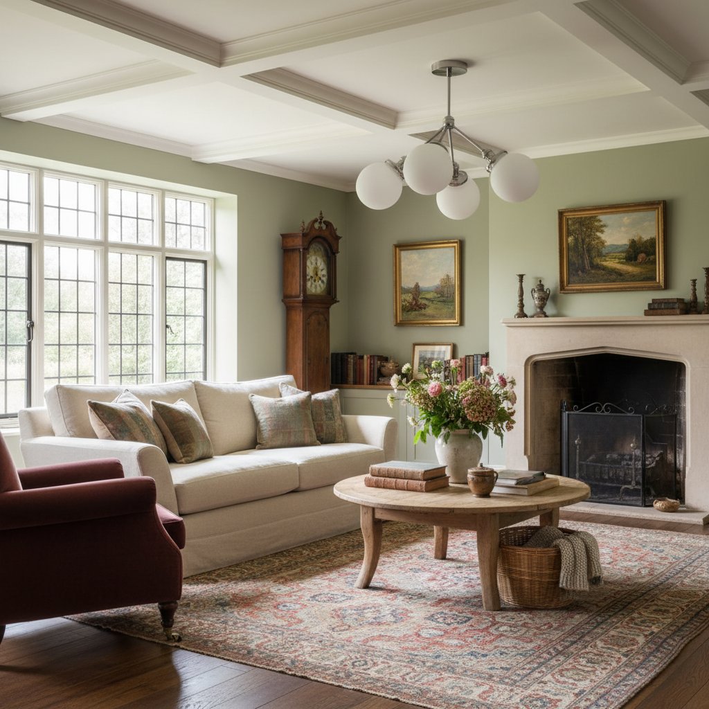 Glorica Glass Chandelier - Brass Globe Ceiling Light with Opal Shade