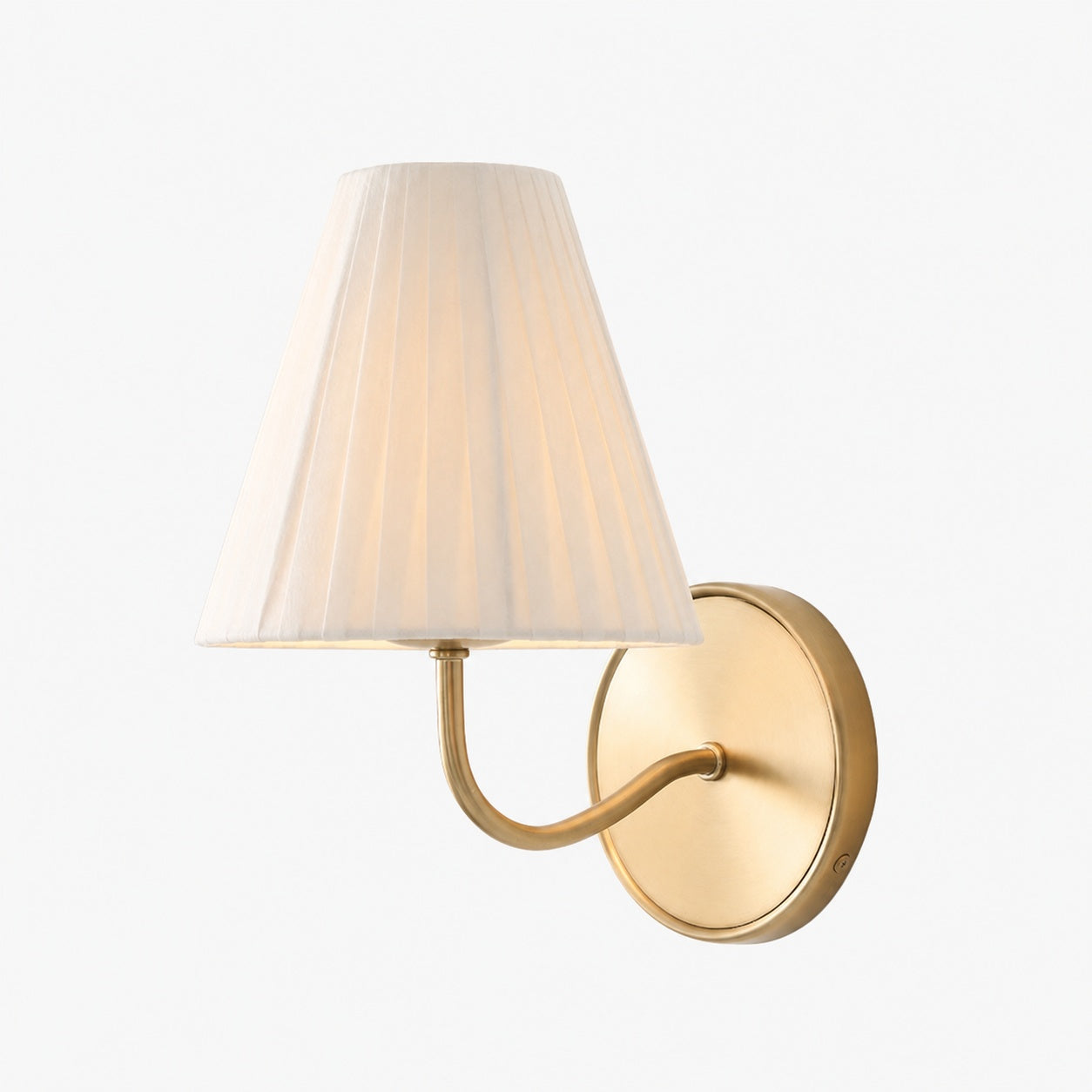 Fibura Sleek Metal Linen Shade Wall Light - Wall-Mounted Art