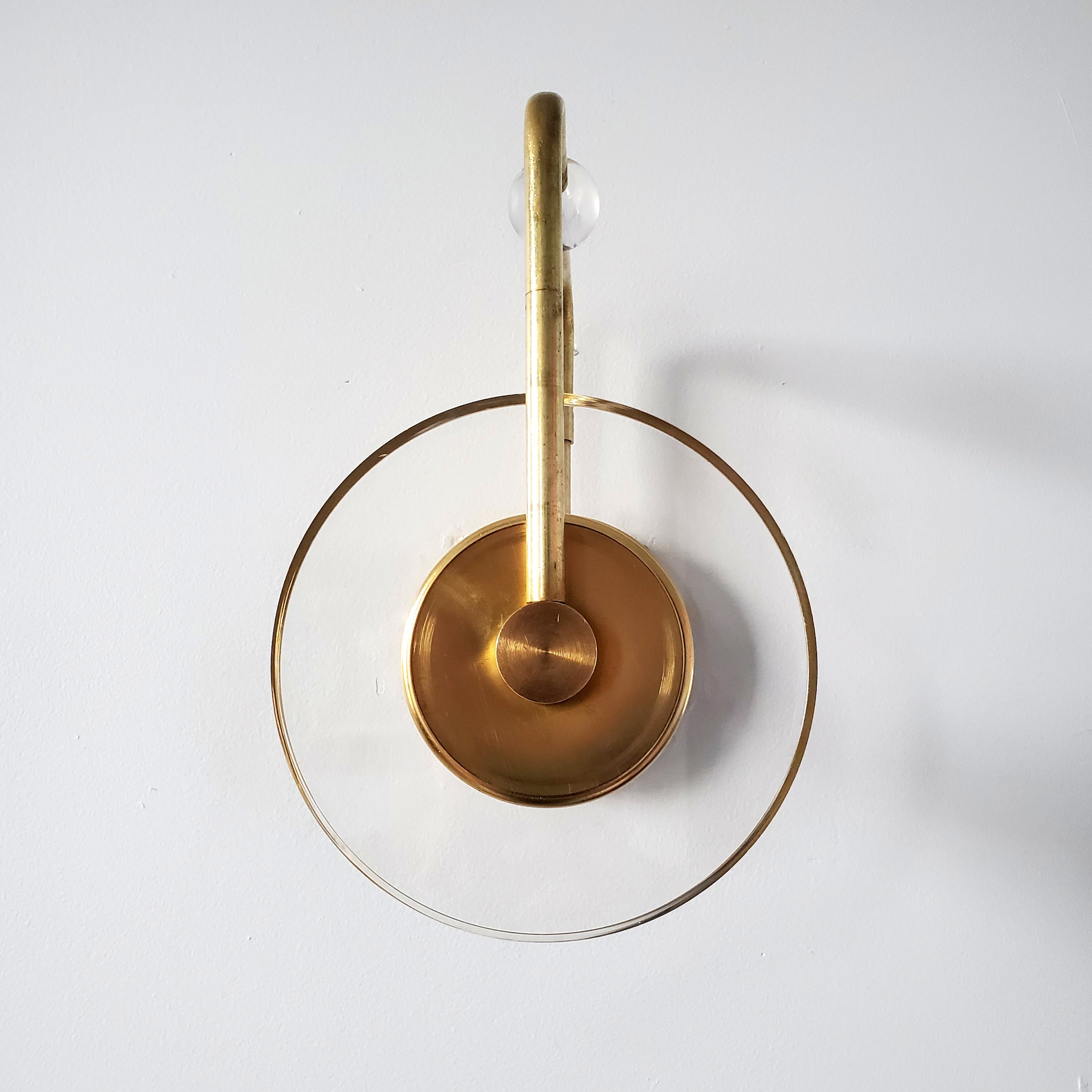 Modern Vintage Wall Sconce - Lucite Accent Lighting