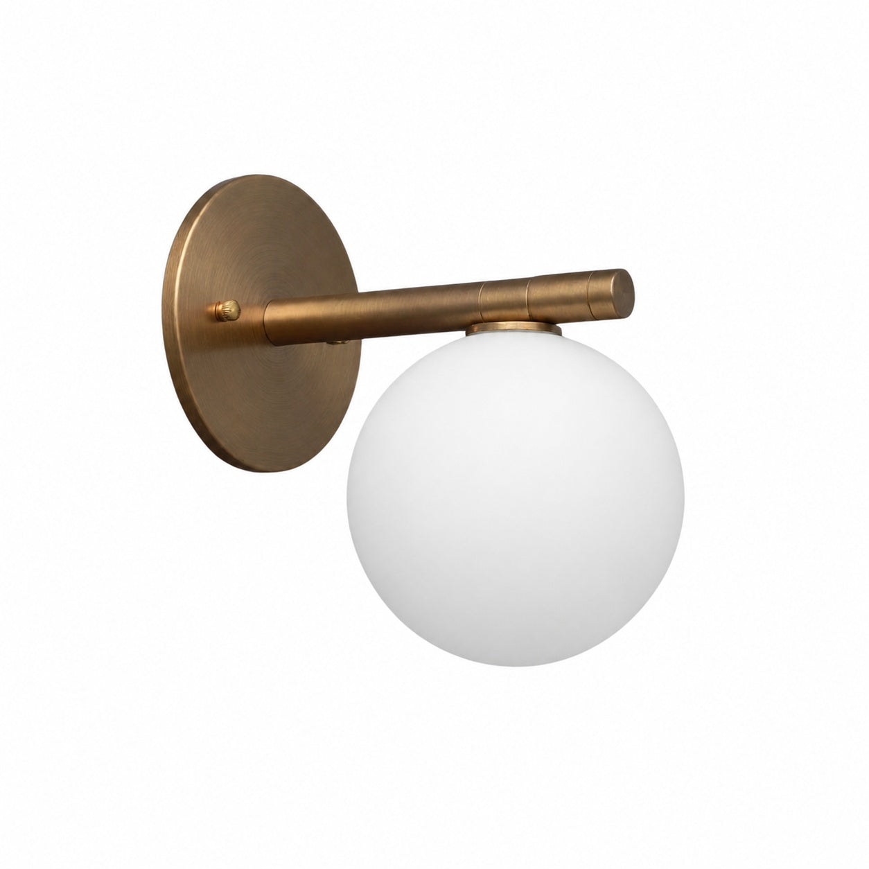 Glorica Glass Wall Sconce - Frosted Globe Light