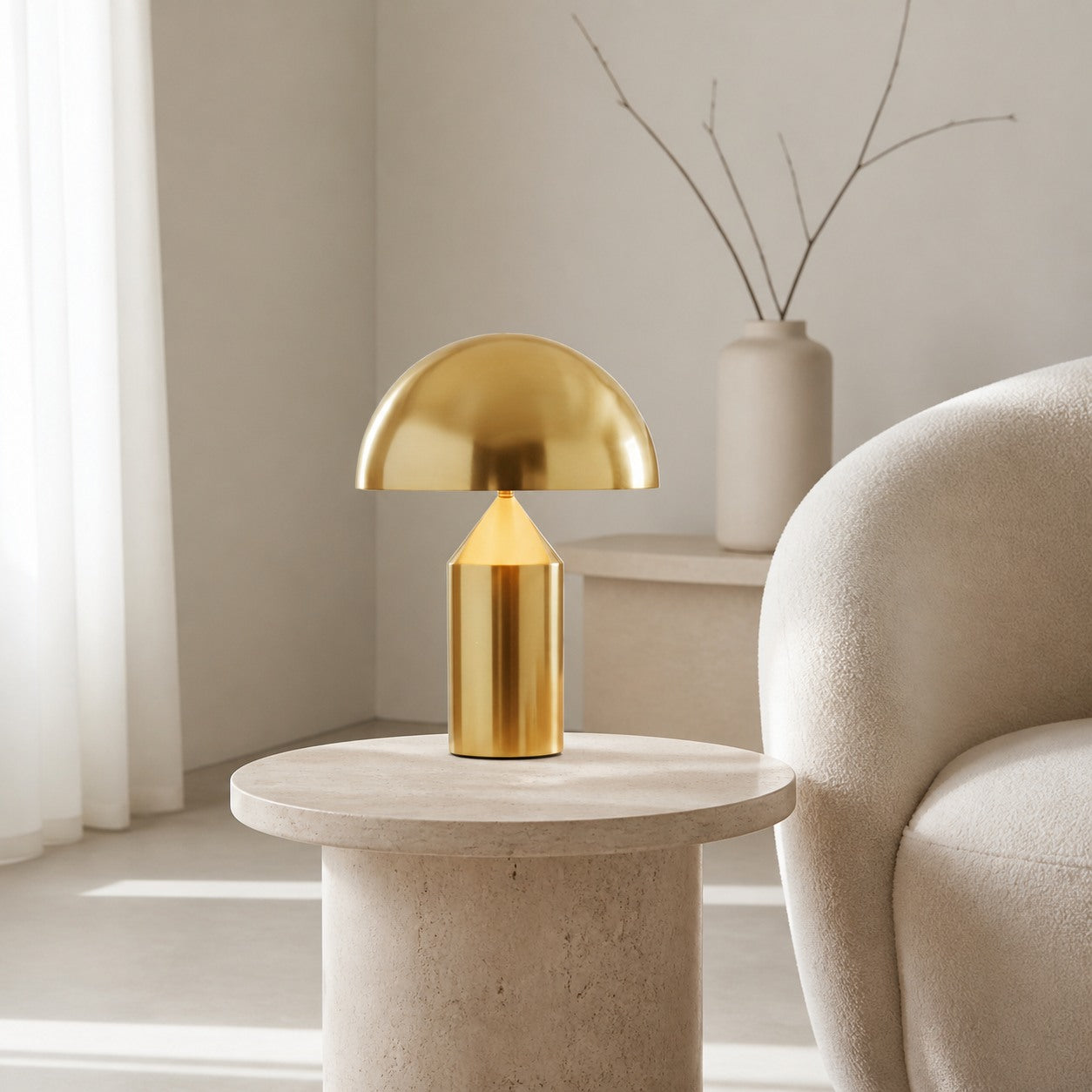 HaloVell Mushroom Table Lamp – Sculptural Modern Accent Lighting for Living Spaces N10