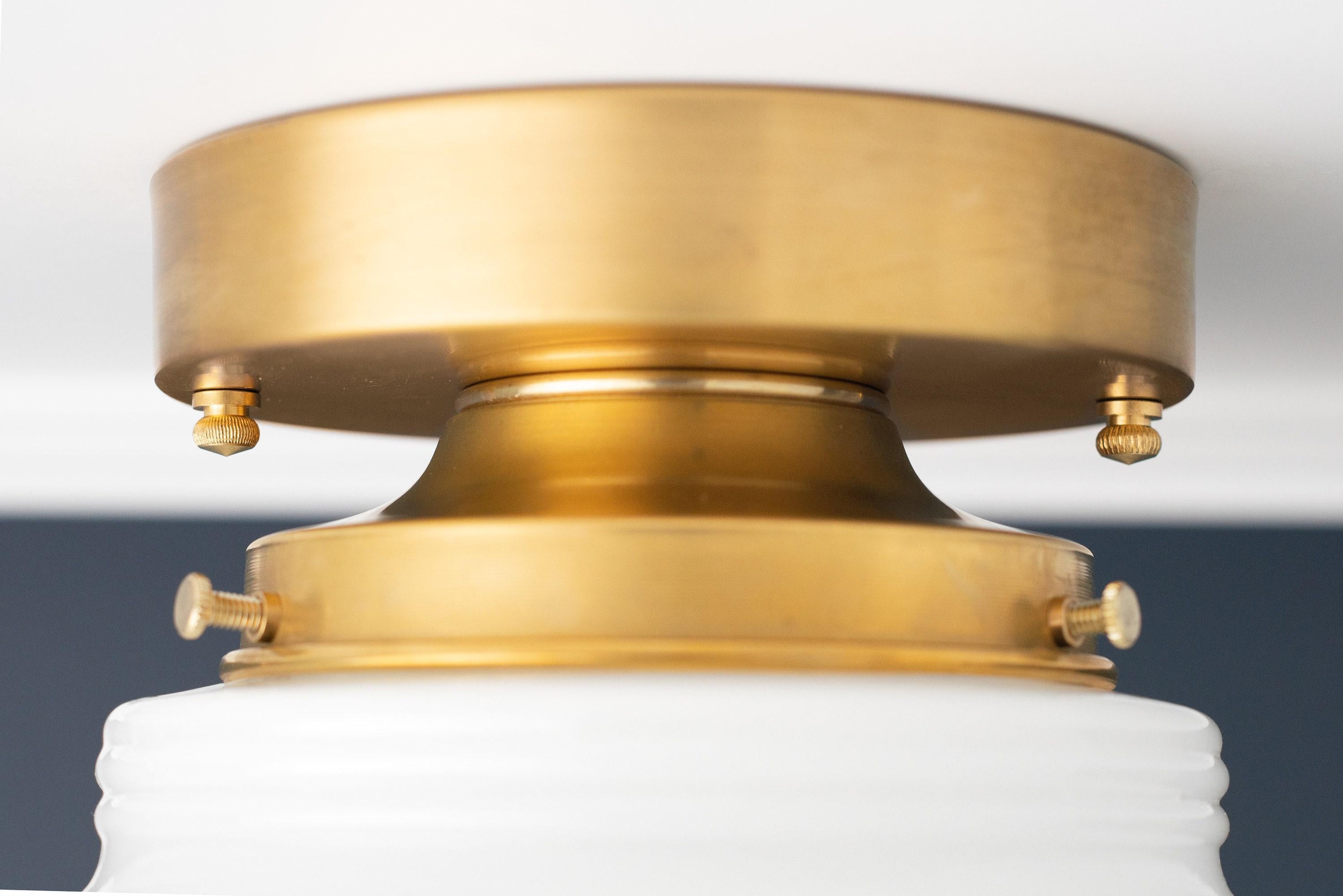 Geotower Glass Art Deco Ceiling Light - Glass Globe - Elegant Home Fixture