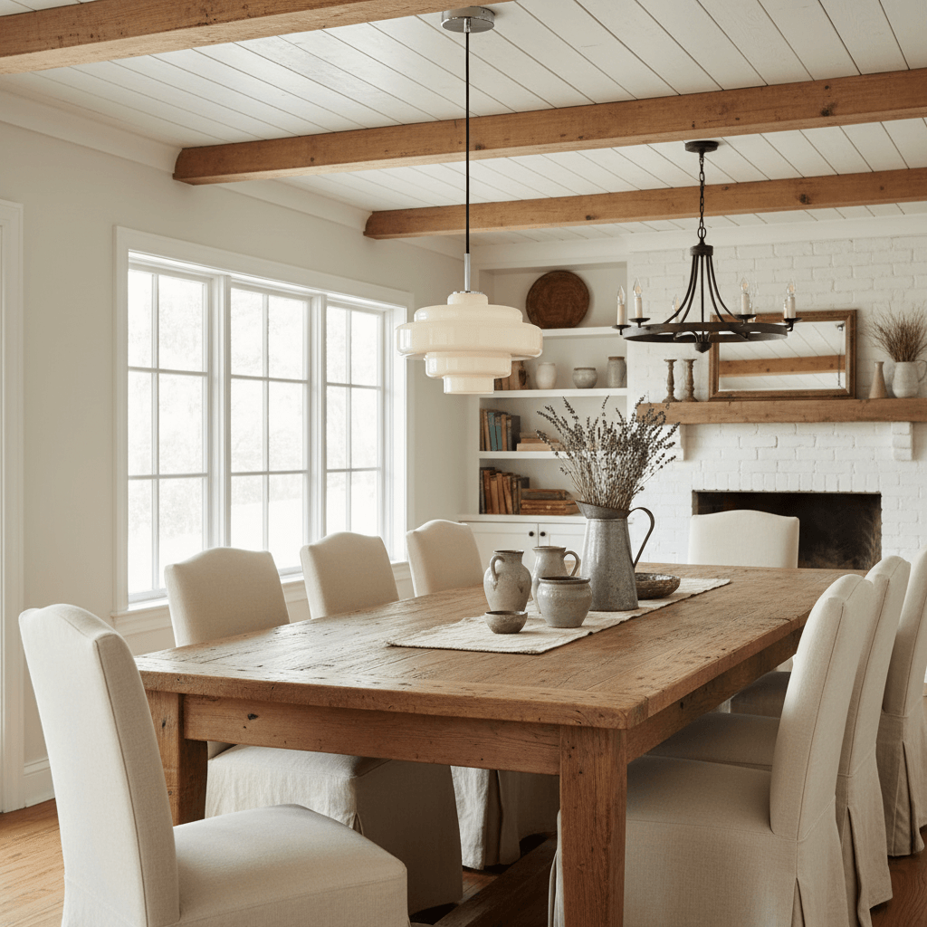 Koloro Elegant Retro Glass Pendant Light – Adjustable Length for Living Room & Hallway