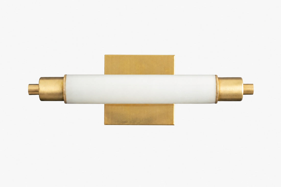 Ornato Luxe Modern Vanity Sconce - Art Deco Wall Light with Cylinder Shade