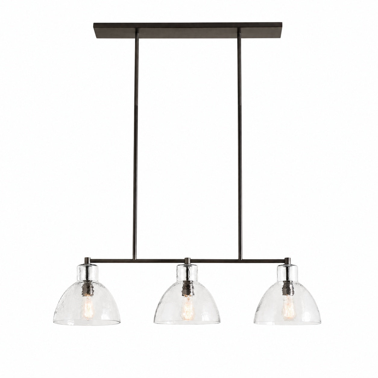 Glavira Recycled Glass Linear Chandelier - Elegant Modern Lighting