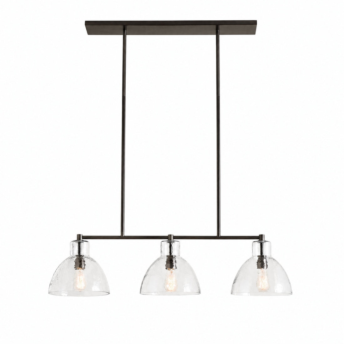 Glavira Recycled Glass Linear Chandelier - Elegant Modern Lighting