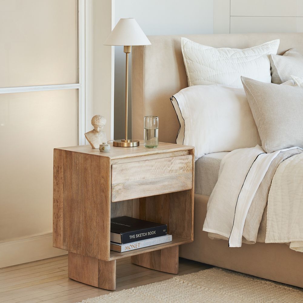 Diora Table & Floor Lamps - Linen Shade Modern Linear Style Sophisticated Accent