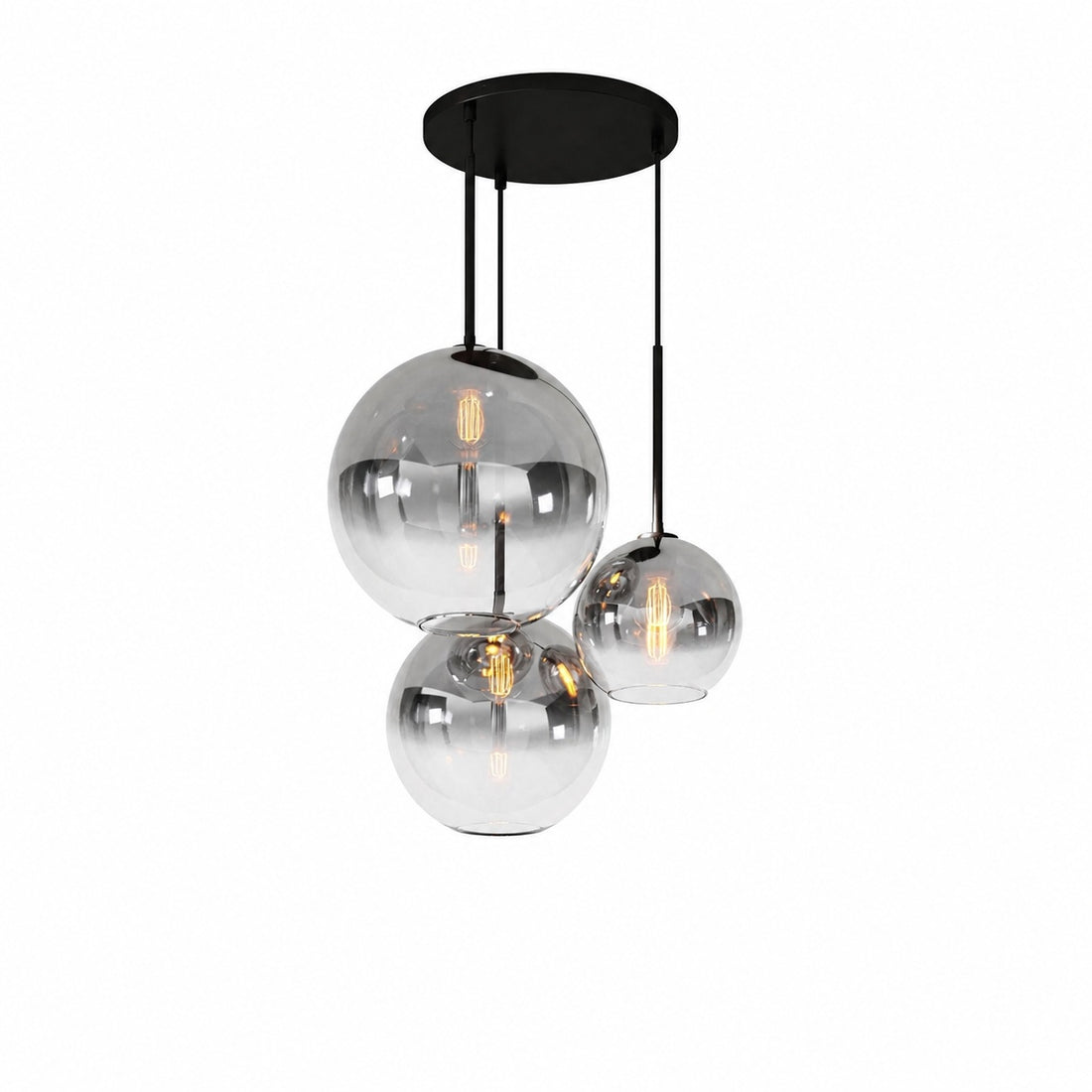 Selvion Minimalist Crystal Chandelier - Handcrafted Glass Sculptural Lighting Fixture