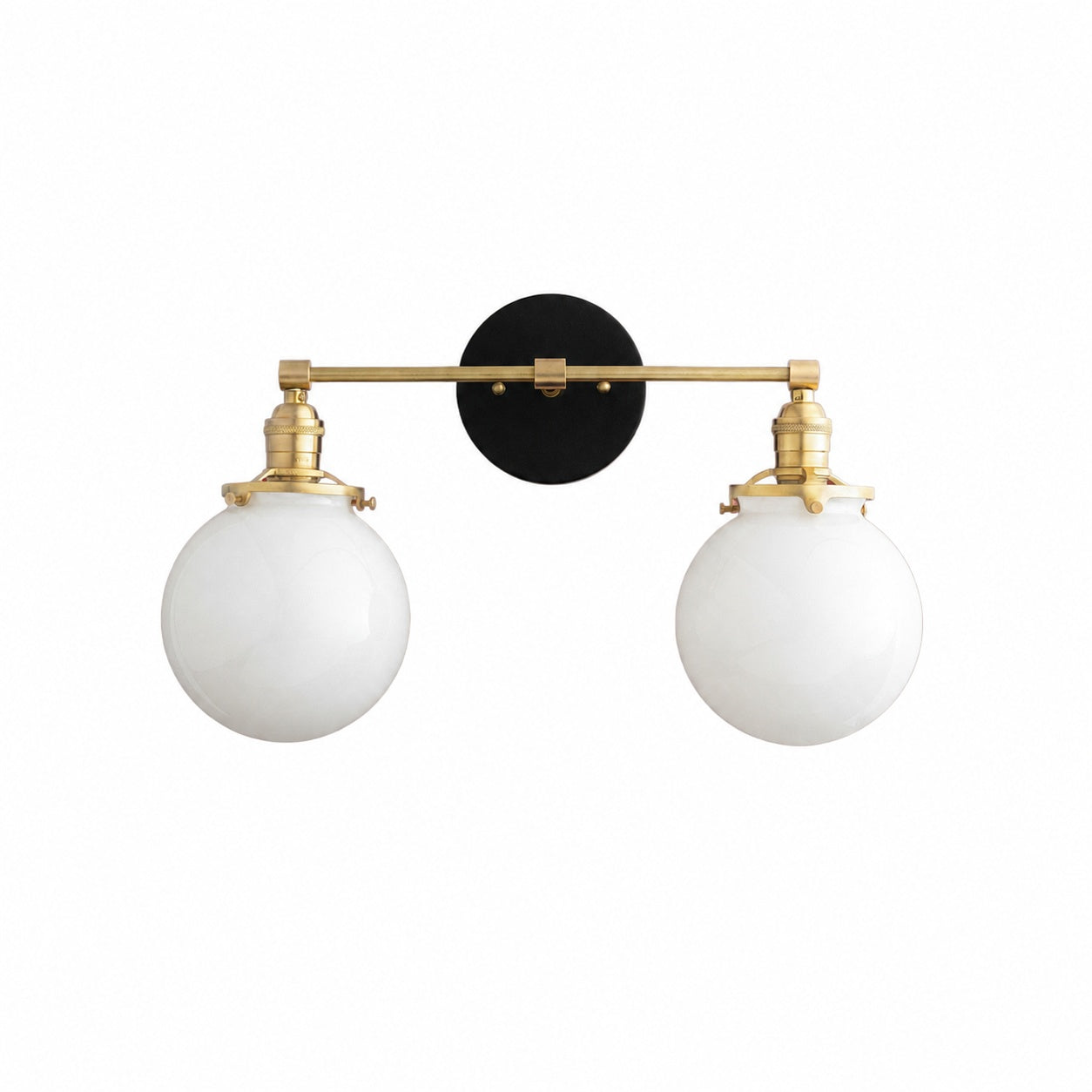 Lumio Globe Glass Globe Vanity Light - Modern Two Light Bathroom Sconce