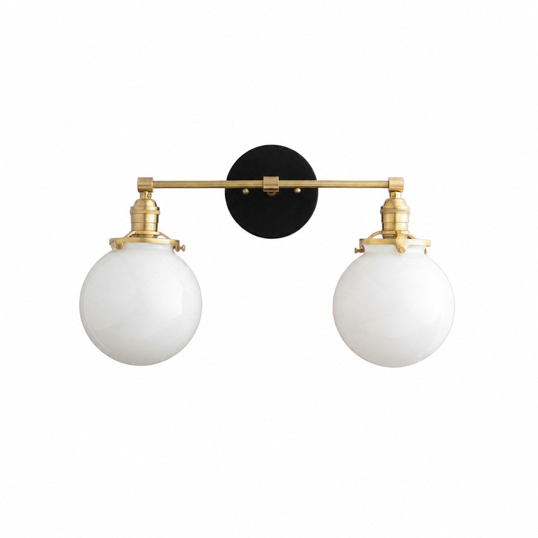Lumio Globe Glass Globe Vanity Light - Modern Two Light Bathroom Sconce
